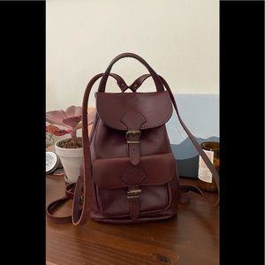 Genuine Leather Small Backpack